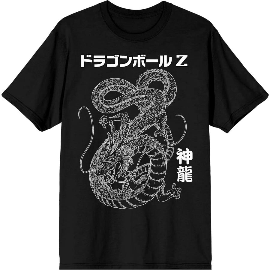 T-shirt Nera Grafica da Uomo Dragon Ball Z Shenron