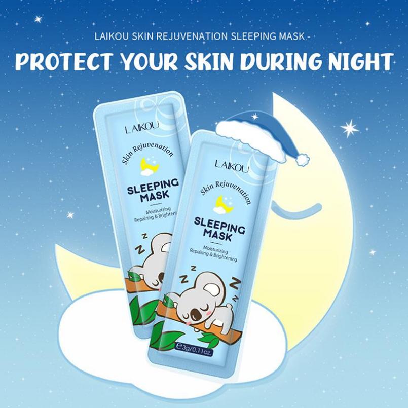 LAIKOU 7Pcs Skin Rejuvenation Sleeping Face Mask Anti Wrinkle Night Facial Dark Mask