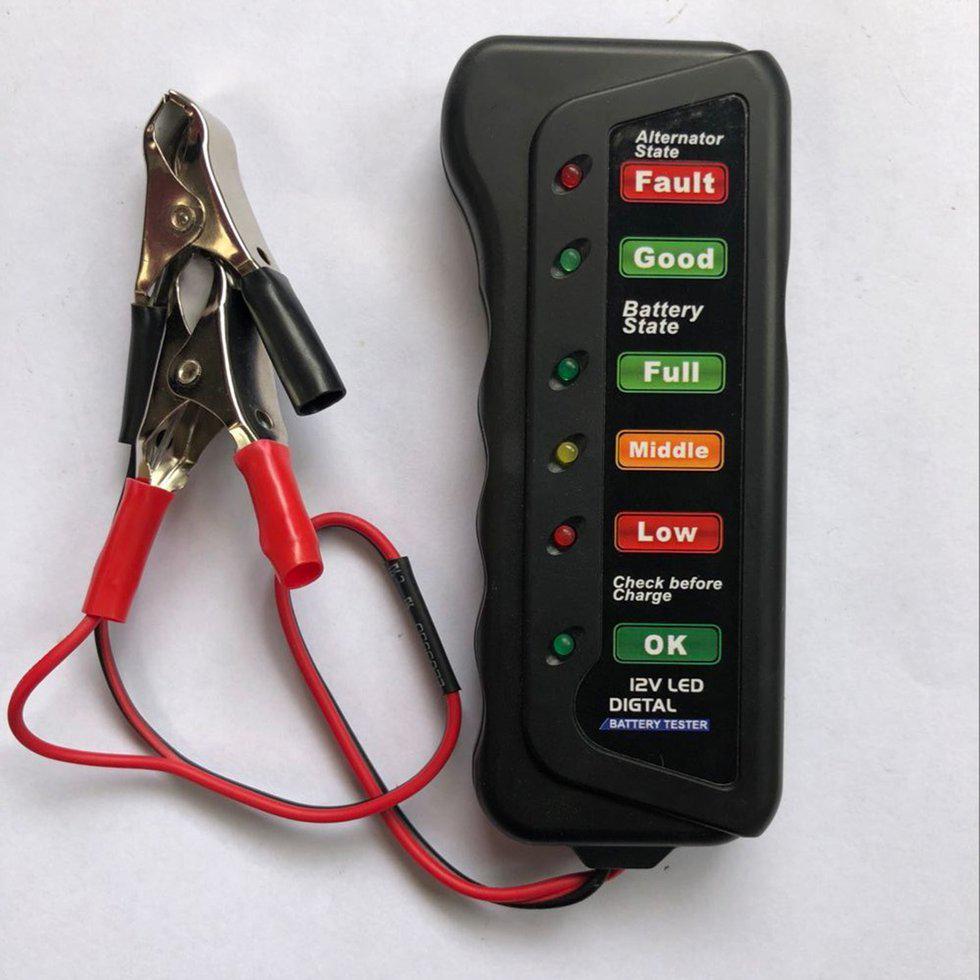 Car Battery Tester LCD AA//AAA//C//D//9V//1.5V LED Lights Digital Alternator Tester Multi Functions Tester Car Battery Tester LED Indicators Digital Multi Functions Alternator Tester for Car