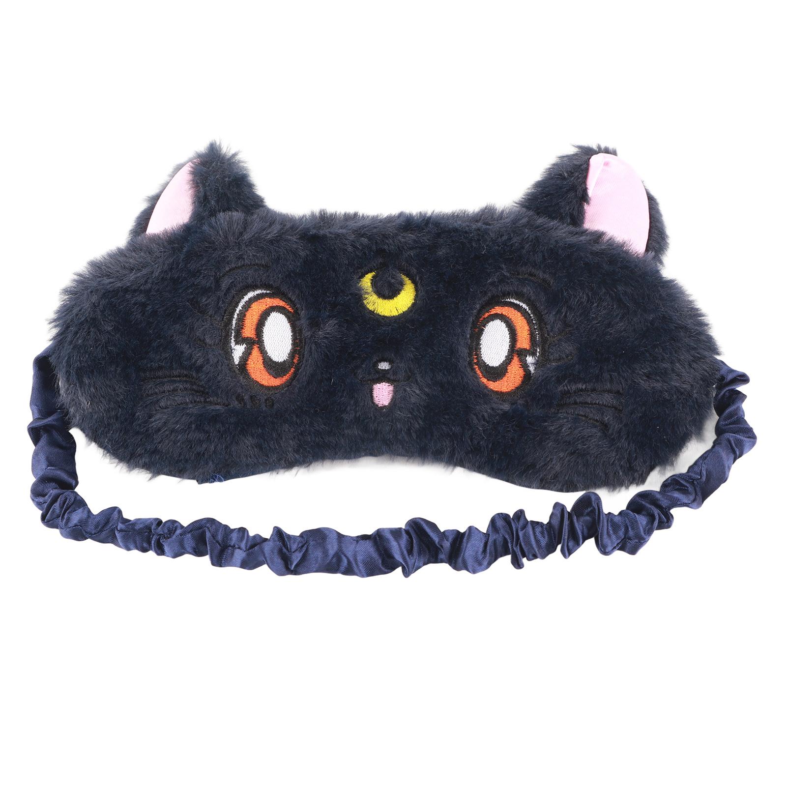

Anime Cat Eye Mask Soft Plush Sleeping Hood Built In Ice Pack Cartoon Eye Mask