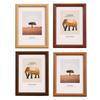 Photo Frame Rectangular Picture Frame for Wall Mounting or Tabletop Display Standing Desktop Wood Photo Frame with Clear Cover