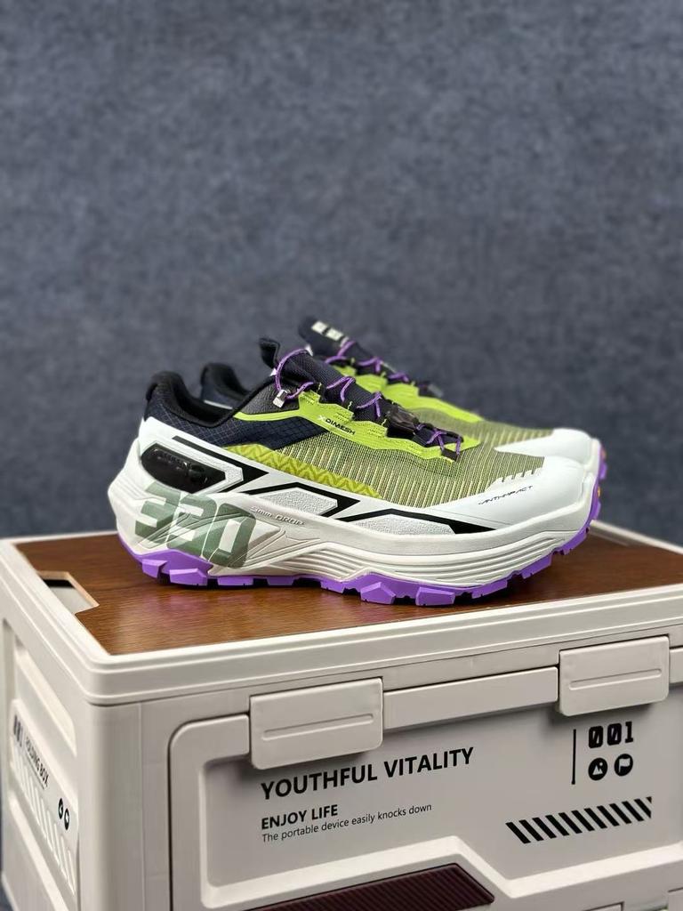 FUGA EX330 Breathable Trail Running Shoes, Shock Absorbing Anti Slip Outdoor Hiking Sneakers for Men Women
