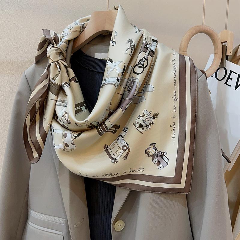 Heavy 14 mmi twill silk! Silk silk scarf women s double-sided cream Trojan mulberry silk scarf shawl dual-purpose 90-90