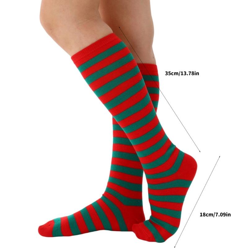 Women's Stripes Knee Highs Socks Long Tube Socks Stripes Stockings Athletic Stockings Stripe Calf Socks Cosplay Socks