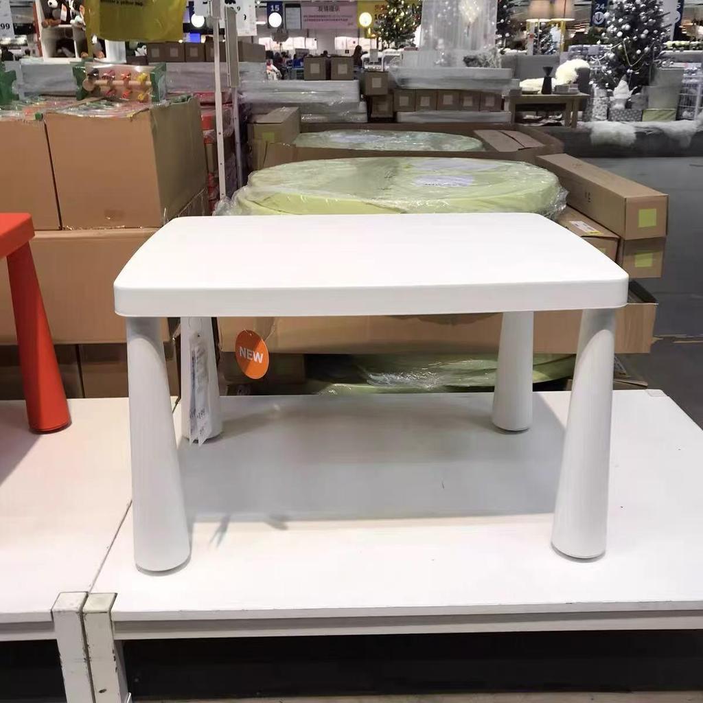 Nordic Style Kids' Plastic Table & Chair Set for Kindergarten - Rilakkuma Design Learning Desk.