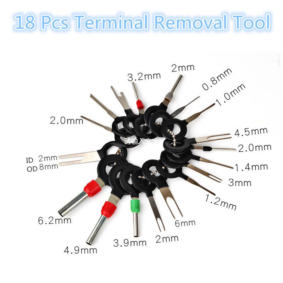 New 18 Pcs Universal Aluminum Car SUV Wire Terminal Removal Pin Extractor Puller Kit