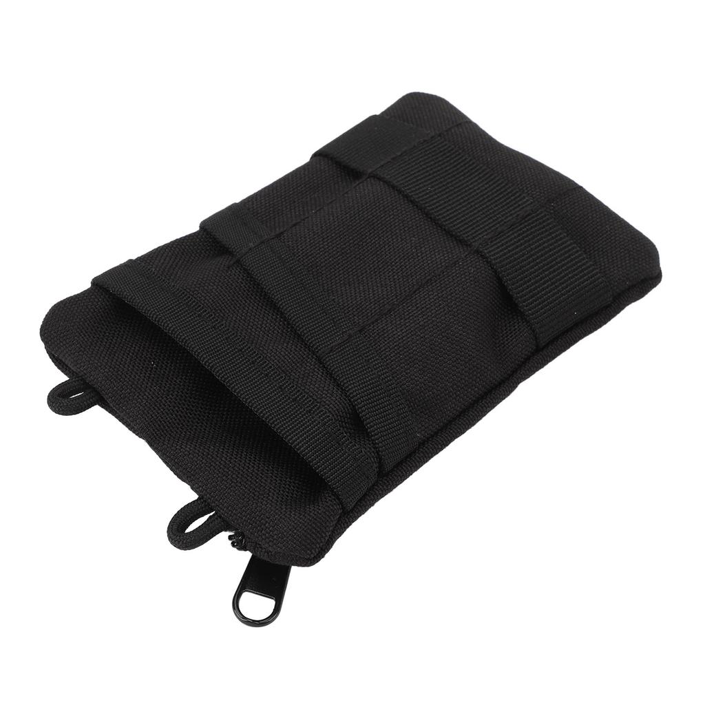 Lanyard Coin Pouch Waterproof Wearable Lightweight Nylon Sports Neck Coin Purse for Change Card Black