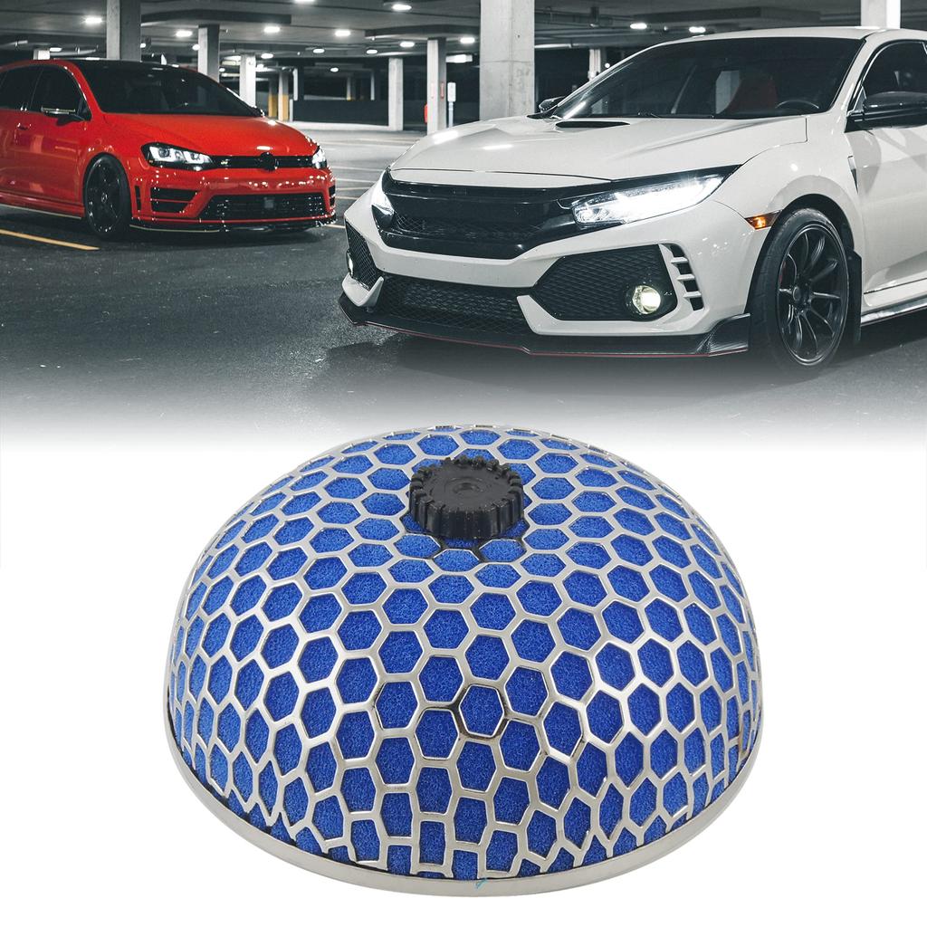 uxcell Mushroom Air Cold Kinoko Blue Filter, Intake, Turbocharged, Flow,