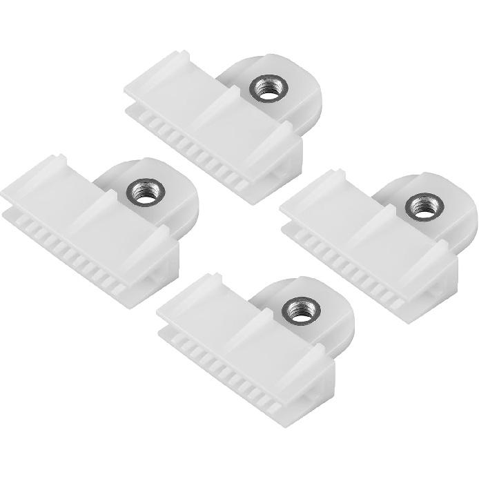 

4 Pcs Window Door Glass Channel Retainer Clip, 1.54 x1.42 x0.51 Glass Regulator Holder Sash Clip Universal for Car Truck Van Durable Plastic White