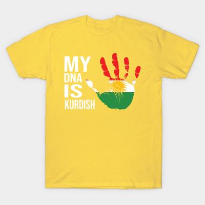 Dámská letní móda Oblečení Tričko Kuristan Flag My Dna Is Kurdish Kurdish Flag Potisk Tričko Letní Ležérní Tenké tričko