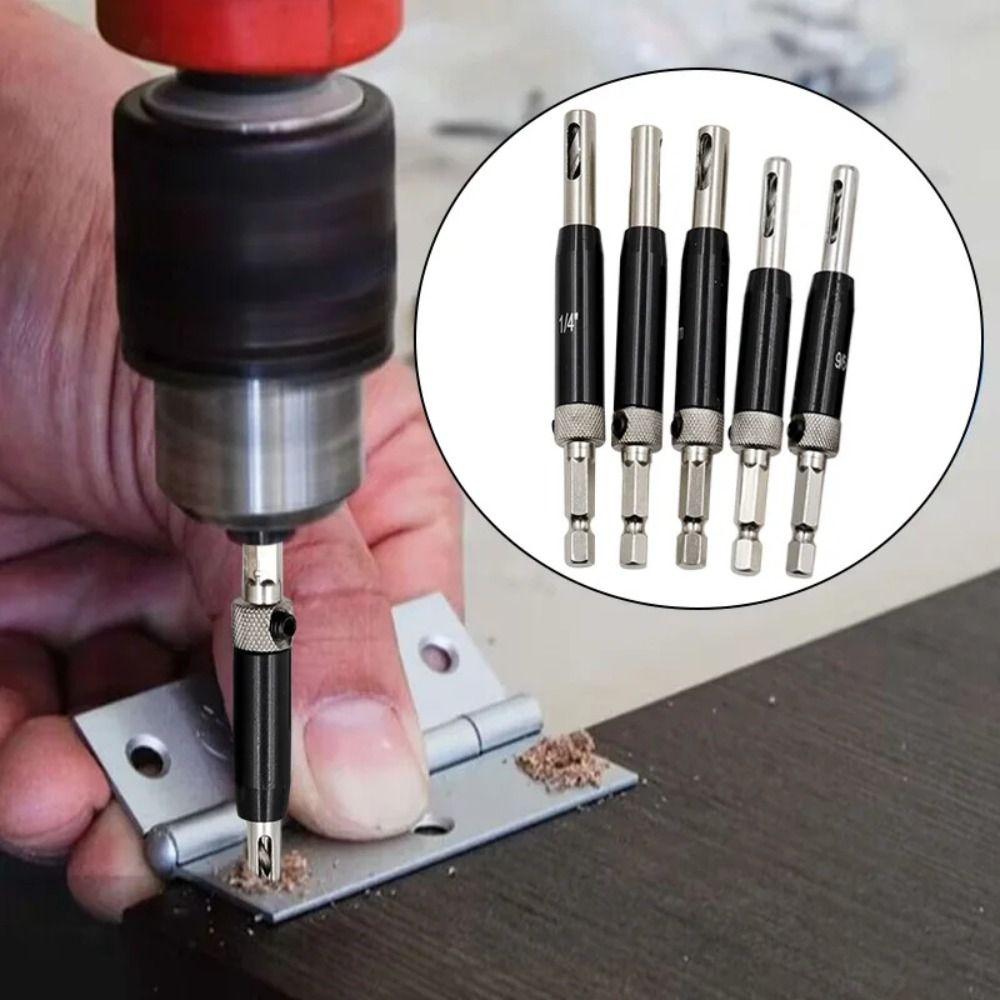 

8pcs Clic Change Hinge Drill Bit Hole Puncher Positioning Hole Opener Woodworking Tool