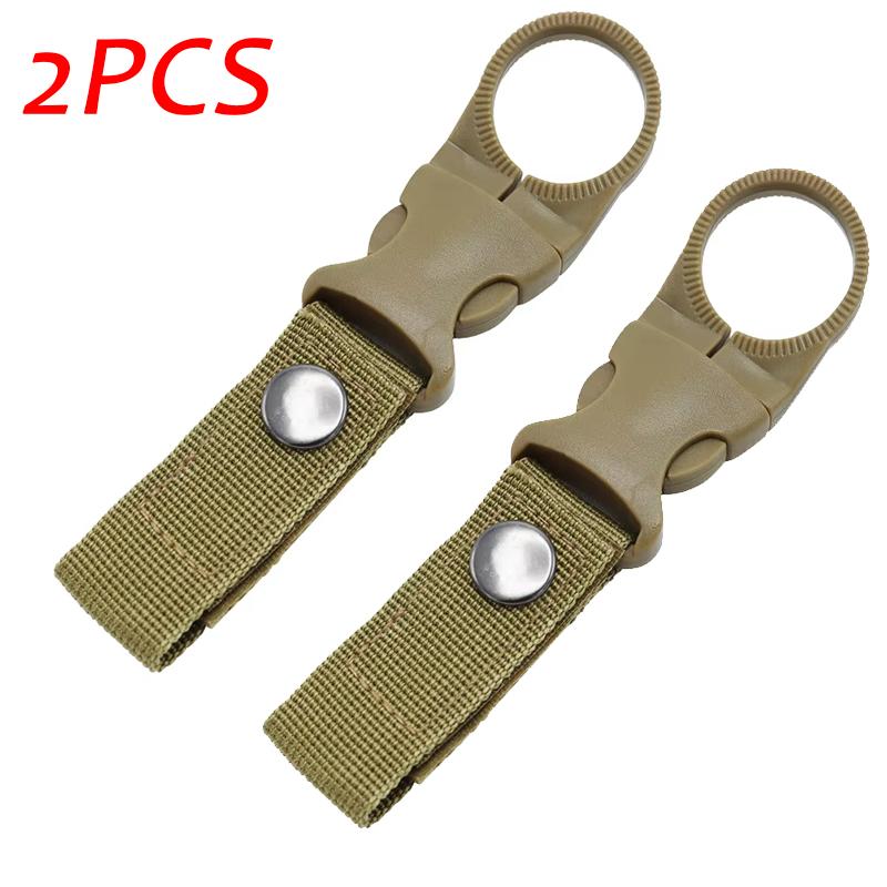 1/2/4PCS Webbing Buckle Hook Water Bottle Holder Clip Outdoor Military Nylon EDC Climb Carabiner Belt Backpack Hanger Camp Tools