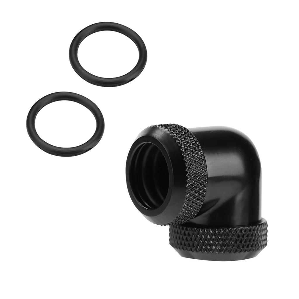 14mm OD DIY Twist 90 Degree Elbow Dual Hard Pipe Tube Connector Water Liquid Cooling
