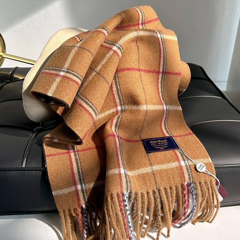New  Winter Luxury Cashmere Women Plaid Scarf Warm Shawl And Wrap Bandana Pashmina Long Tassel Female Foulard Thick Blanket