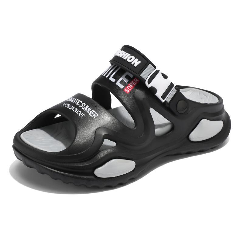 Thick-soled heightening slippers, non-slip one-word drag for summer wear, beach sports driving, dual-purpose beach sandals