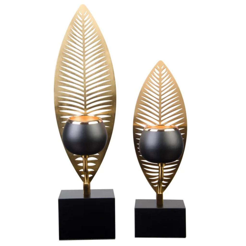 Retro Leaf Železný Svícen Svícen Kovové Listy Rostlin Svícen Vrchol stolu Domácí Dekorace na pracovní plochu