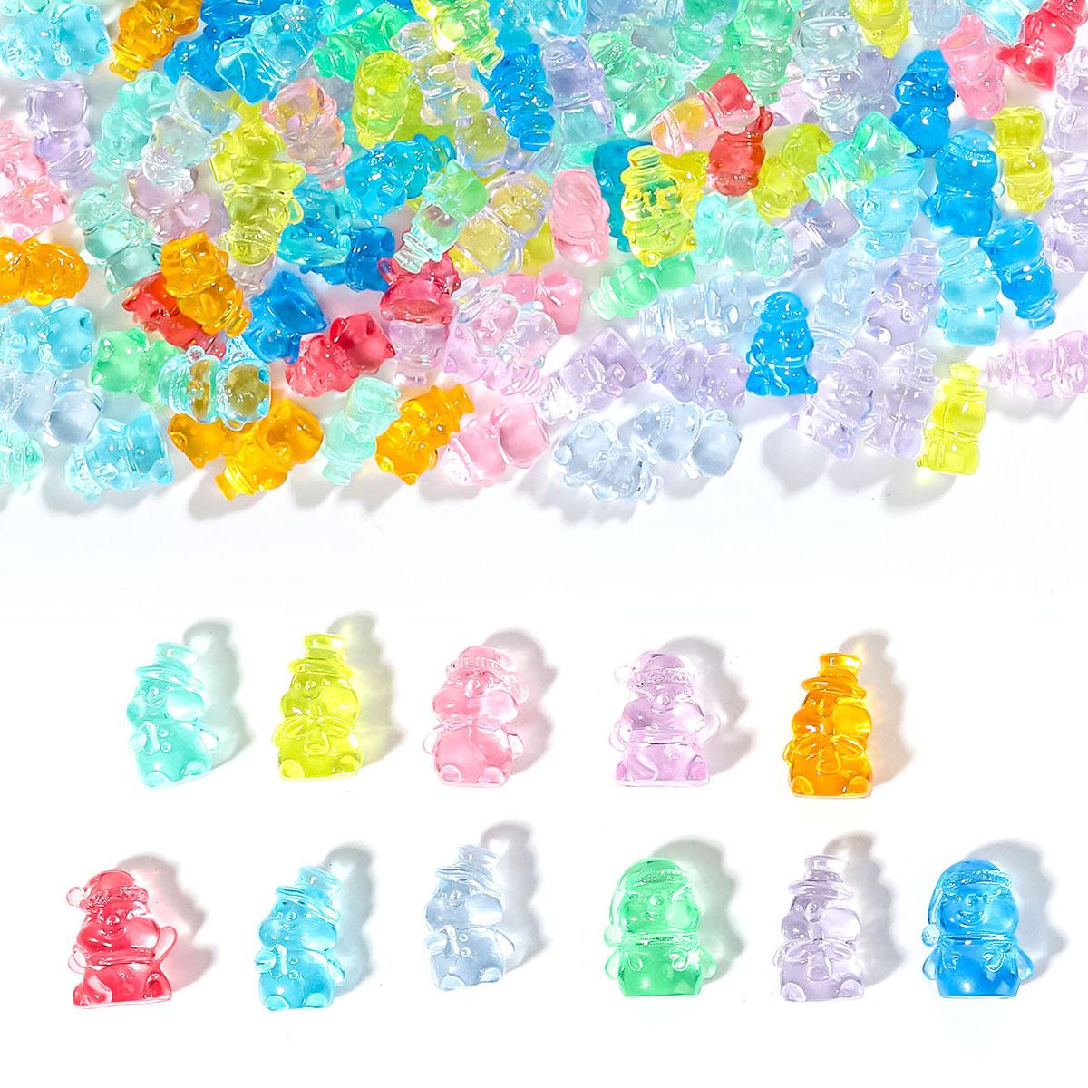 

20/50Pcs Cute Resin Snowman Figures Mini Christmas Ornaments For Fairy Garden Vase Filler Gift Set (As shown-3505)-