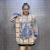 2024 Autumn/Winter Loose Fit Retro Elephant Knit Top with Rhinestones - Women's Plus Size Trendy Wear