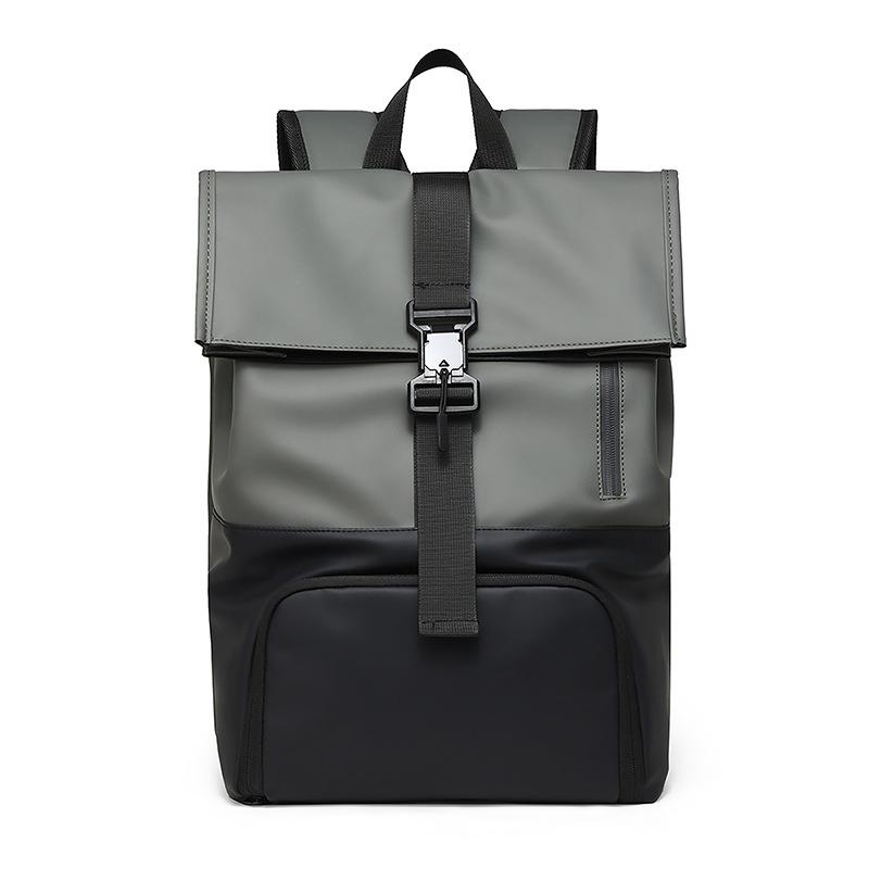 European Roll-up Backpack Simple Business Roll-up Top Roll-up Cover Casual Backpack Outdoor Travel Student Bag