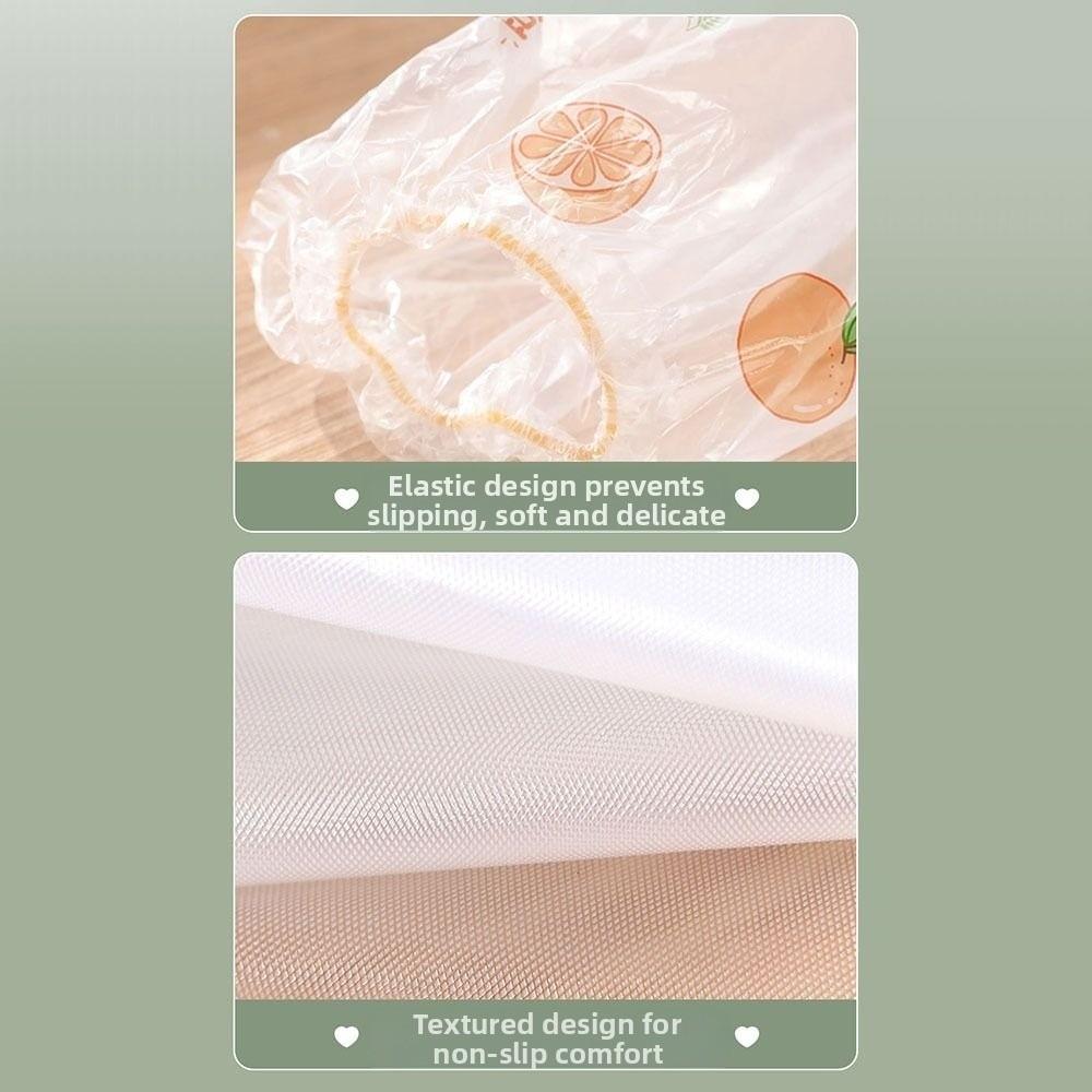 10PCS Print Disposable Gloves Extra Long Extended Housework Gloves  for Restaurant