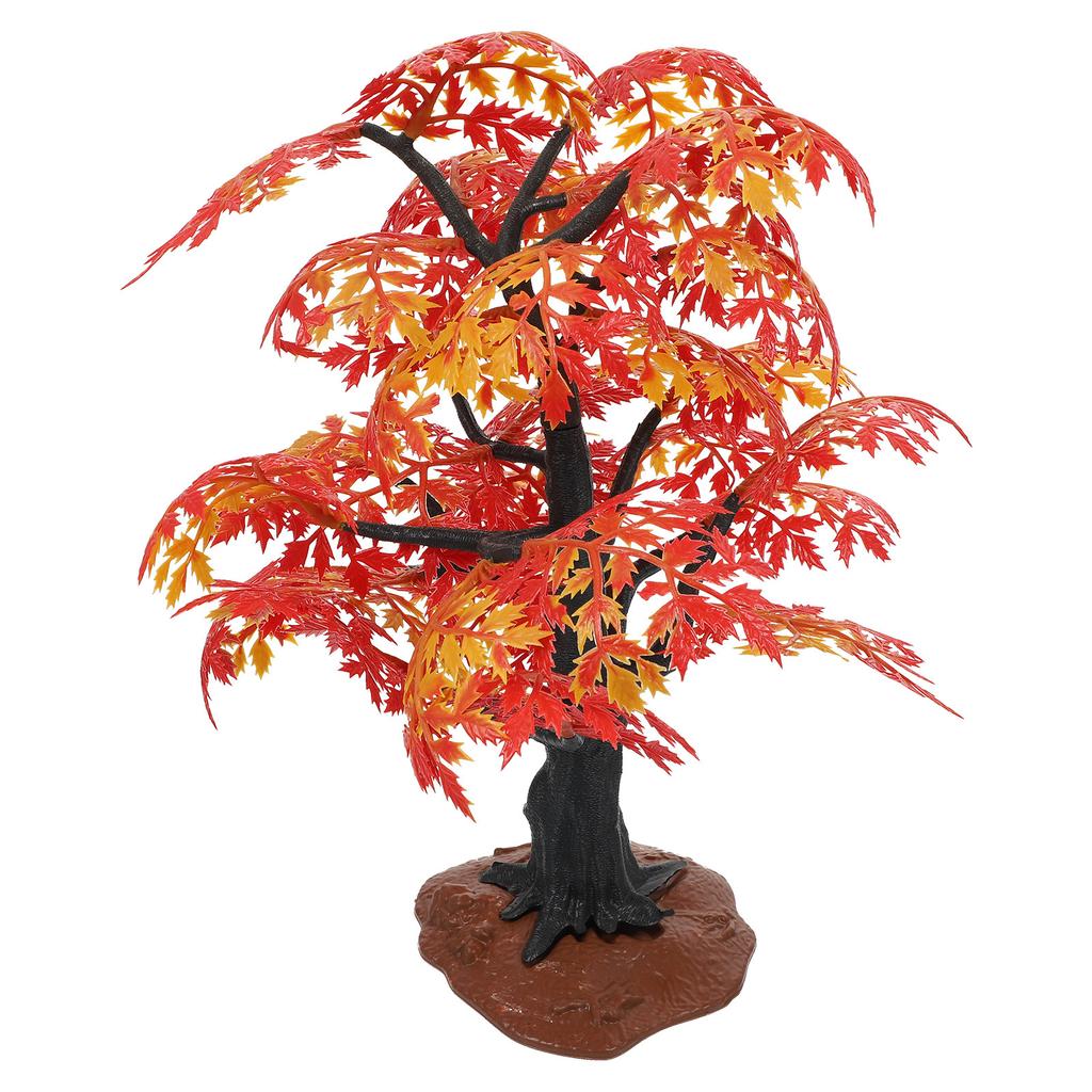 Maple Leaf Decoration Sturdy Plastic Tree Shape Ornament Small Garden Decor Sand Table Micro Landscape DIY Garden Decor