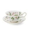 Wedgwood Wild Strawberry Teacup Saucer Peony &