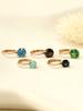 Minimalpiercing 14K Daily Colorful Cubic One-Touch Ring Earrings
