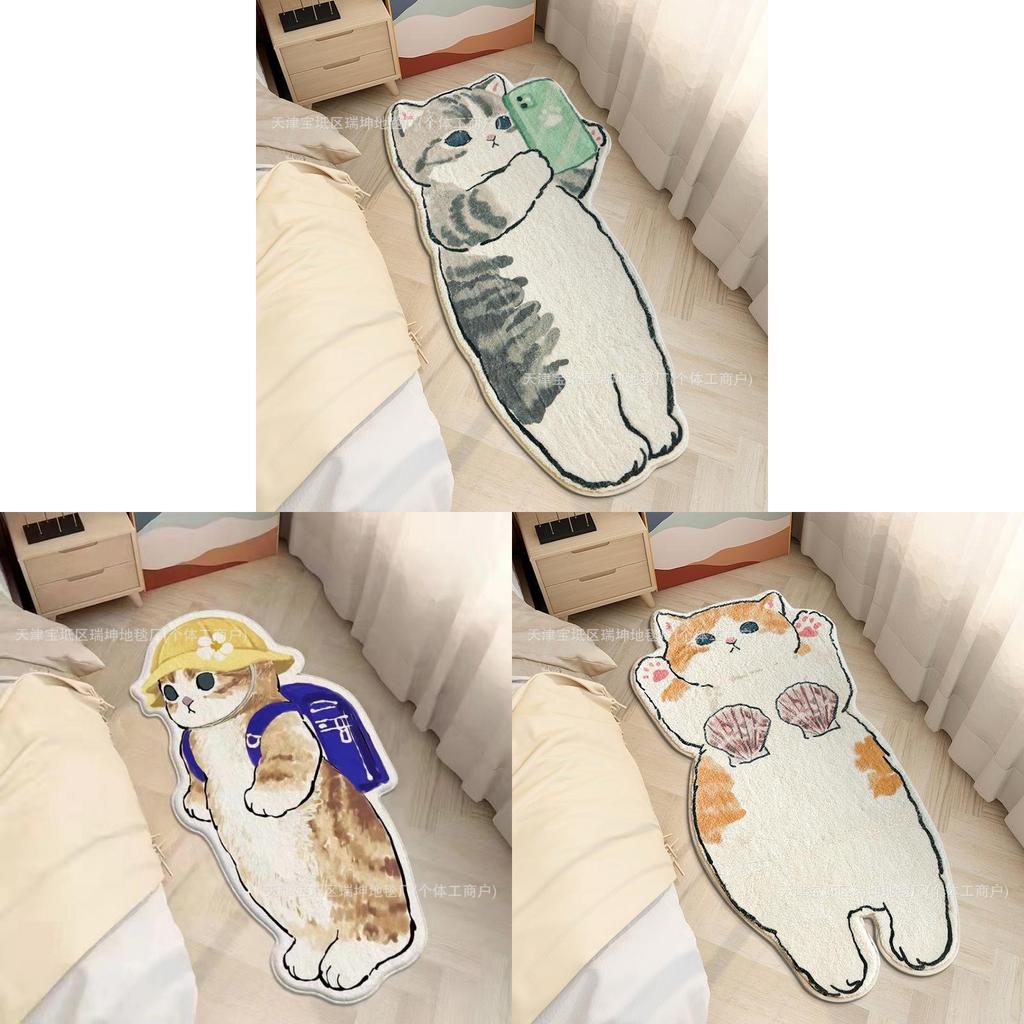 Tappeto Peluche Cartoon Mofusand con Design Stampato per Bagno Porta Ingresso Decorazione