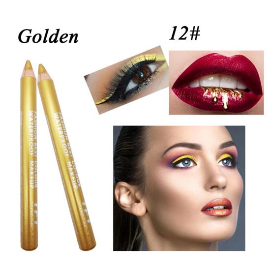 Women Colorful Waterproof Quick Dry Long-lasting Eyeliner Pencil with Sharpener