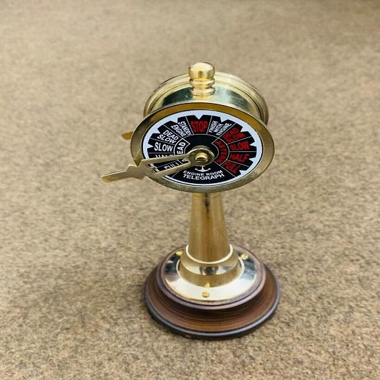 Antiker Messing-Schiffsmaschinen-Signalgeber Maritime Sammlerstück Heimdekoration, 17,78 cm