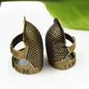 Finger Protector Thimble Ring Pins Needle Cushion Handworking Antique Metal Finger Protector Sewing Accessories
