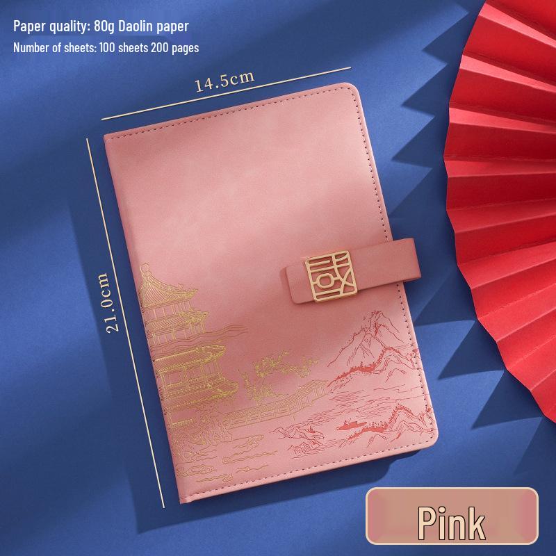 Personalized Soft Leather Diary with Buckle - Elegant Business Gift Notebook
