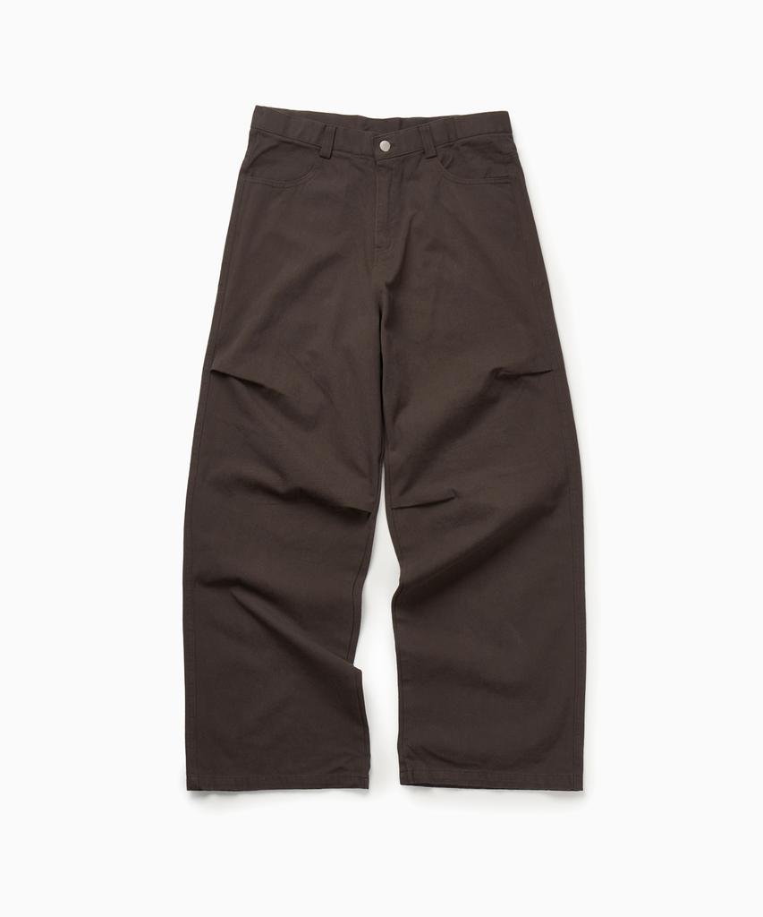 FREEMARIO Side Pintuck Chino Pants [Brown]