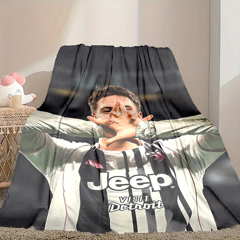 1 Stück Juventus Fußballclub Decke, Zuhause Bedruckte Überwurfdecke - Weiche Decke Geschenk für Familie, Waschbare Sofa Bettdecke