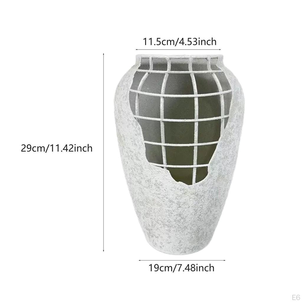 Decorative Iron Art Vase for Tabletop Use Functional Container Flowers