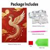 DIY Pearl Diamond Art Painting Kits for Adult and Beginners, Majestic Phoenix Sparkling Painting Craft Home Wall Decor Handmade Gift