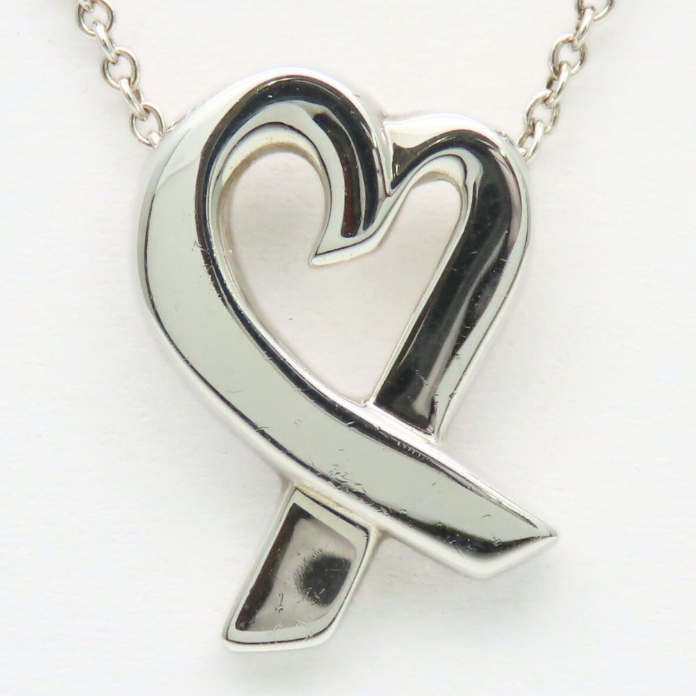 Used TIFFANY&Co. Necklace Loving Heart Silver925 2.8g Silver Paloma Picasso