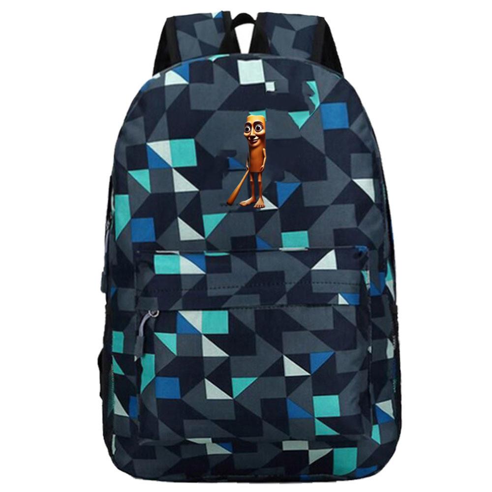 Cartoon Tungtungtungsahur Character Canvas Backpack For School Travel Outdoor