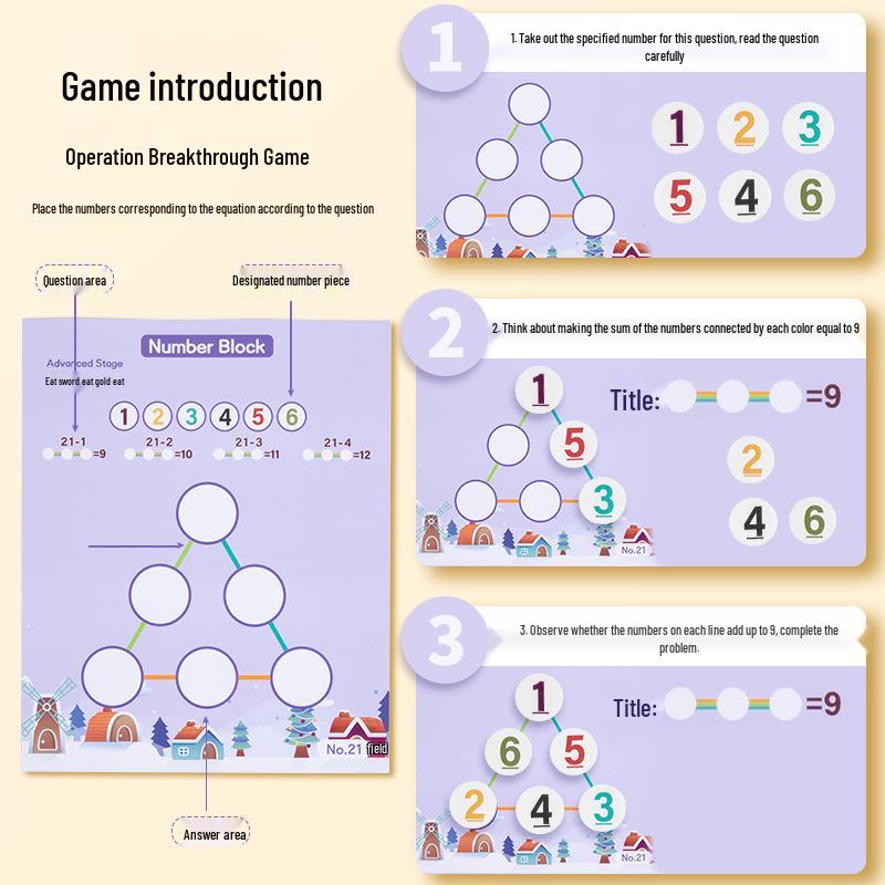 Mathematical Logic Puzzle: Montessori Addition & Subtraction Teaching Aid