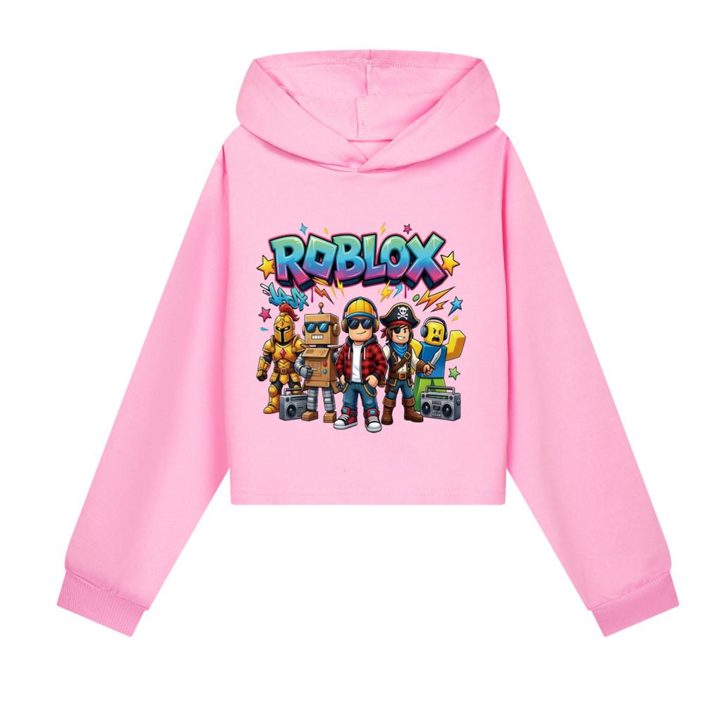 5574 Moda Outdoor Bambini Ragazze Felpe Casual Stampate Roblox Maniche Lunghe