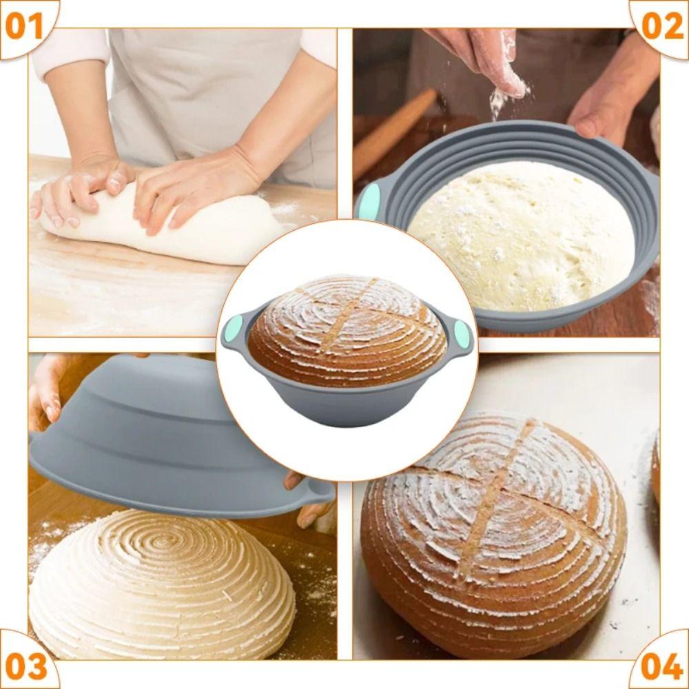 Food Grade Silicone Dough Fermentation Bowl Nonstick Surface Bread Proofing Basket  Home Baking