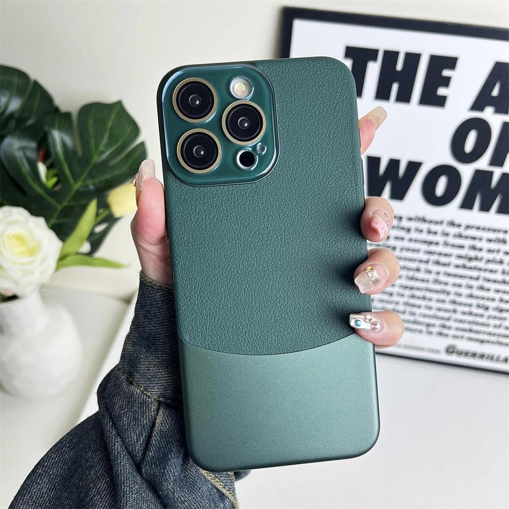 Modne Kryształowe Soczewki Kompleksowe Magnetyczne Etui Antywstrząsowe na Telefon Komórkowy dla IPhone 15pro 15promax 14plus 14pro 12pro 15 14promax