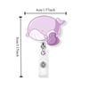 Cartoon Animal Cartoon Retractable Badge Reel Dumplings Cute Bunny ID Holder  Hospital Supplies