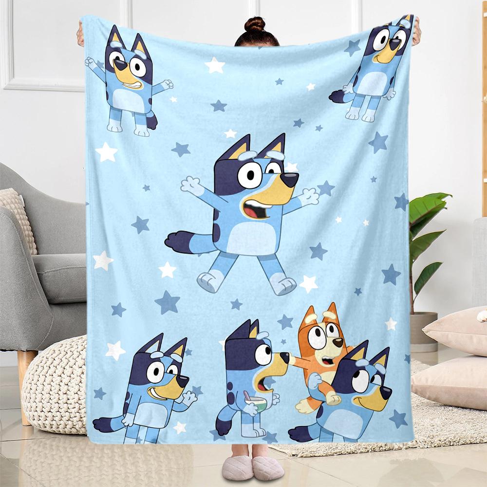 Halloween Bluey Gang Blanket Soft & Cozy Suitable for Sofa Couch Bed Four Seasons Multipurpose Modern Style Birthday Christmas Gift Blanket