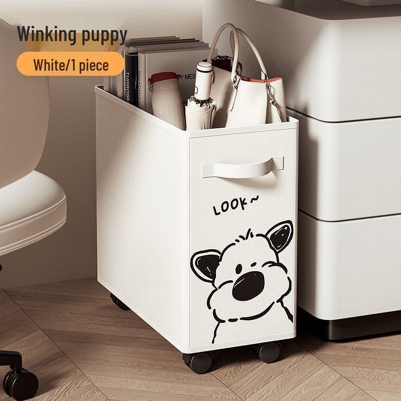 

Rolling Under-Desk Storage Basket with Wheels