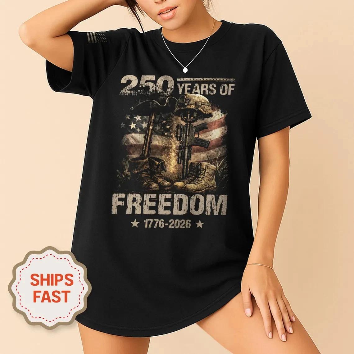 250th Anniversary of The United States Shirt, USA Independence Day T Shirt, S