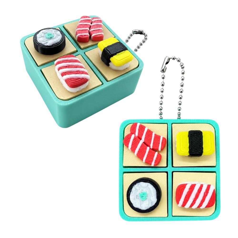PLA 3D Printed Clicker Toys Cartoon Simulated Dessert Keychain New Keyboard Fidget Keychain Gifts Style C