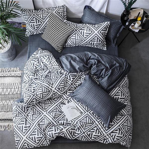 Bedding Set 3PCS Duvet Cover & Pillowcase Set Ultra Soft Microfiber Fabric Single Twin Double Full Queen King Bedding Set (Quilt Cover+2 Pillowcases)