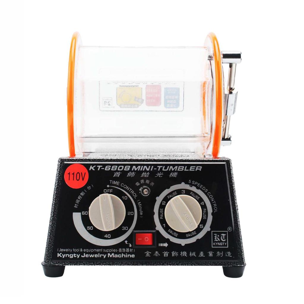 3Kg Rotary Tumbler Polishing Machine, Barrel Grinder for Jewelry Washing & Chamfering, with Polishing Beads, KT-6808