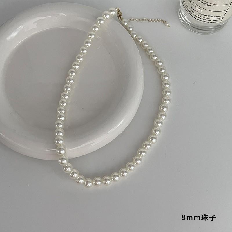 Pearl Necklace Women's Niche Light Luxury Design High-end Fashion Temperament Collarbone Chain Neck Chain Sweater Chain Bead Chain